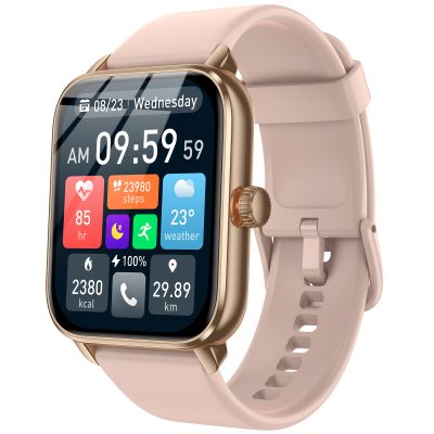 iBesi Smart Watches for Men Women, 1.85" HD Touch Screen with Bluetooth Call, Alexa Built-in, 120+ Sport Modes, IP68 Waterproof, 7-Day Battery, 24/7 Heart Rate/Sleep Monitor for Android/iPhone