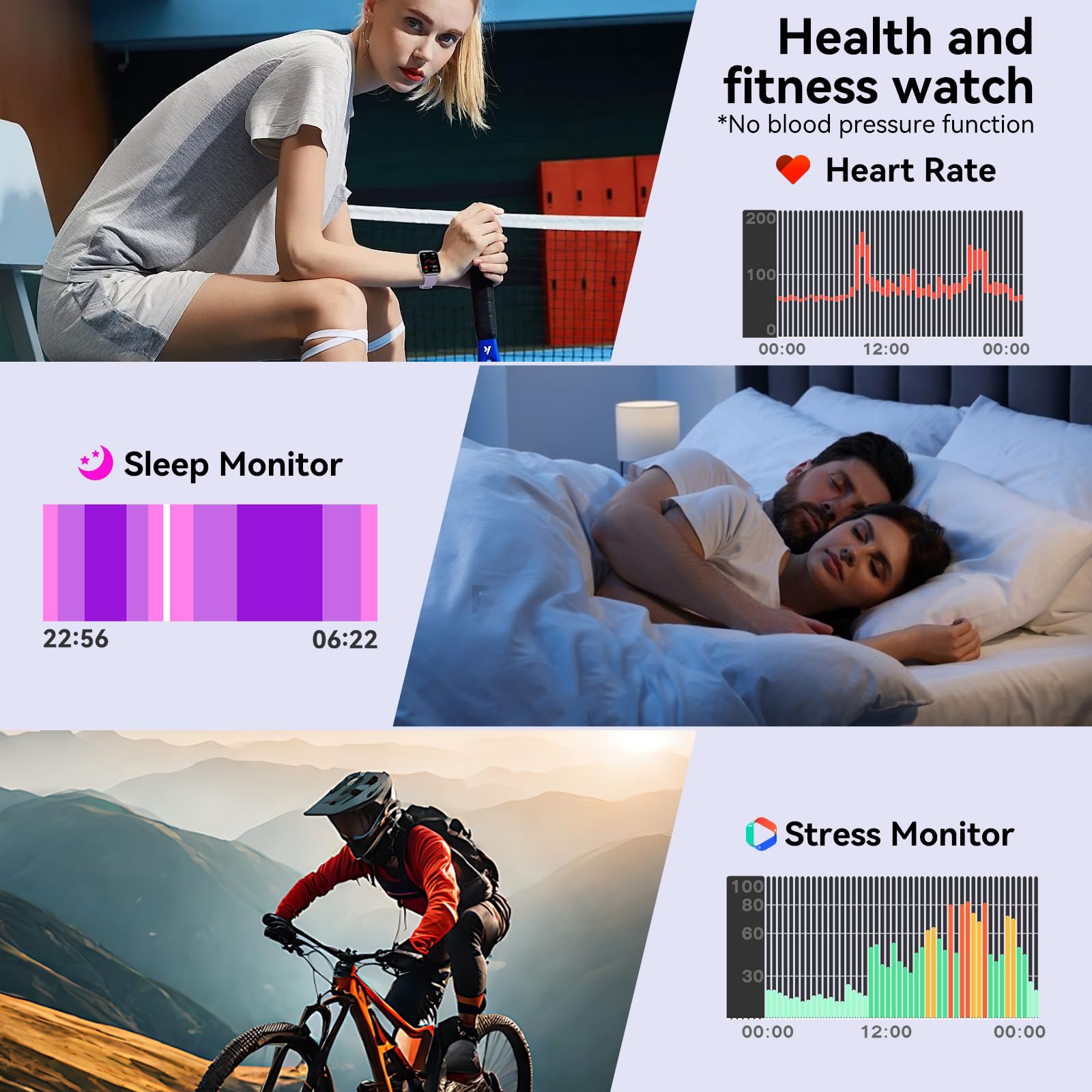 Jacoosa Smart Watch for Men Women, 1.83" HD Touch Screen Smartwatch with Bluetooth Call, 5 ATM Waterproof, 130+ Sport Modes Fitness Tracker Heart Rate Sleep Monitor Pedometer, Compatible with Android iPhone - Image 2